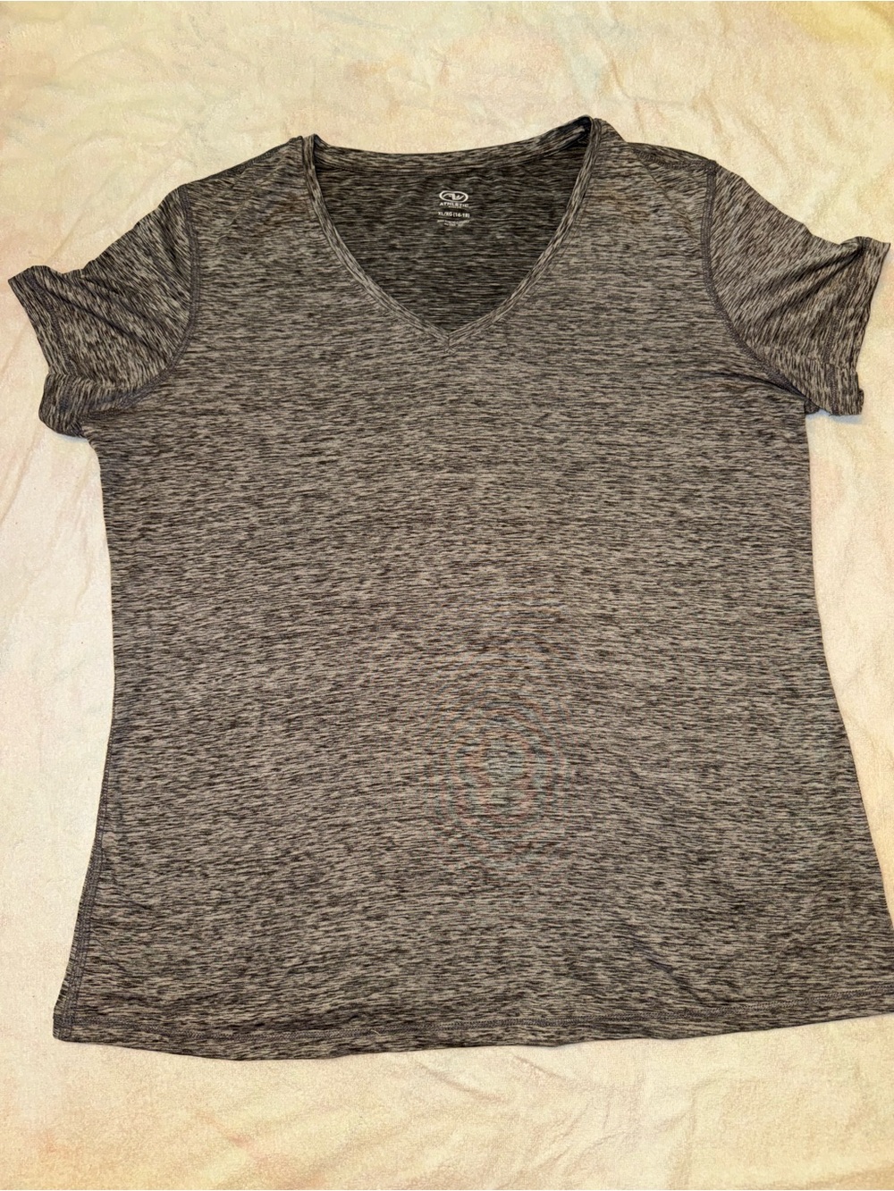 Athletic Works Heathered Gray V-Neck Muscle Tee